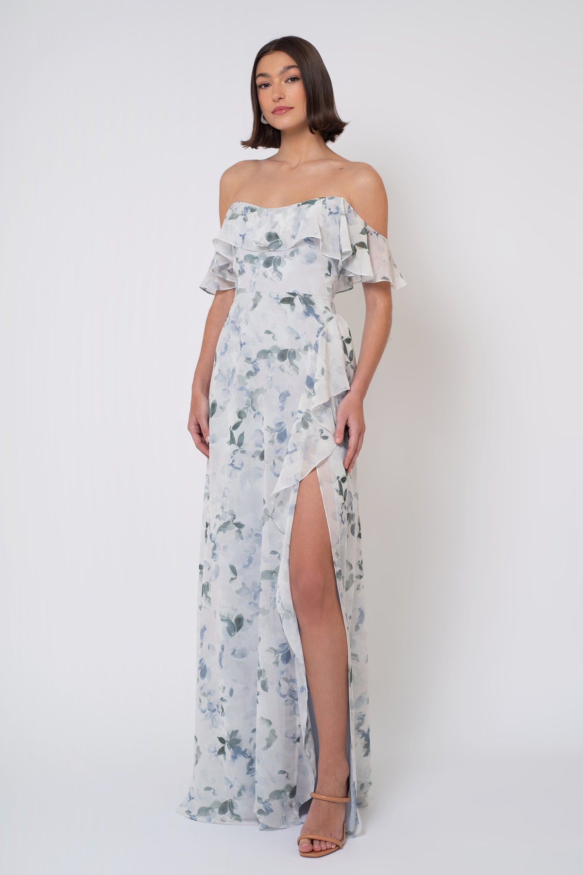 salma formal sequin scroll print dress Salma Formal Sequin Scroll Print Dress