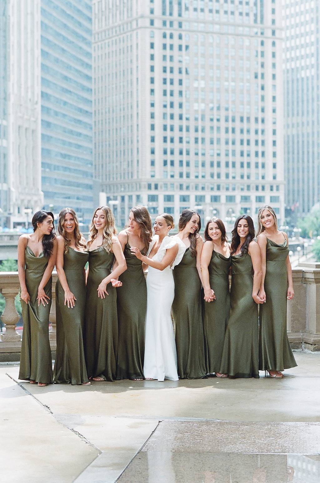 olive green bridesmaids dress Green Bridesmaid Dress - Satin Maxi Dress - Lace-Up Maxi Dress