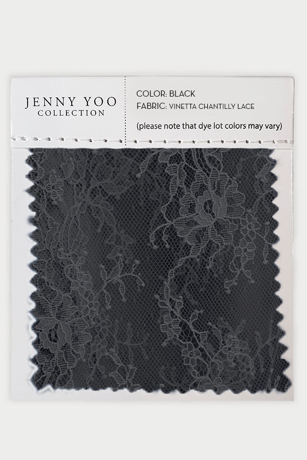 Web Shop Swatches Print Vinetta Chantilly Lace Black