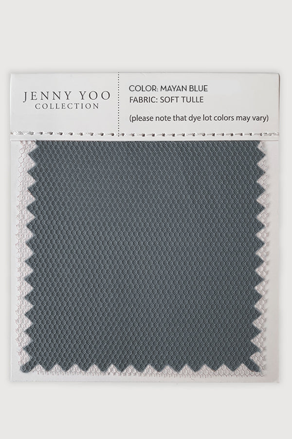 Mayan Blue Soft Tulle Swatch Card Jenny Yoo