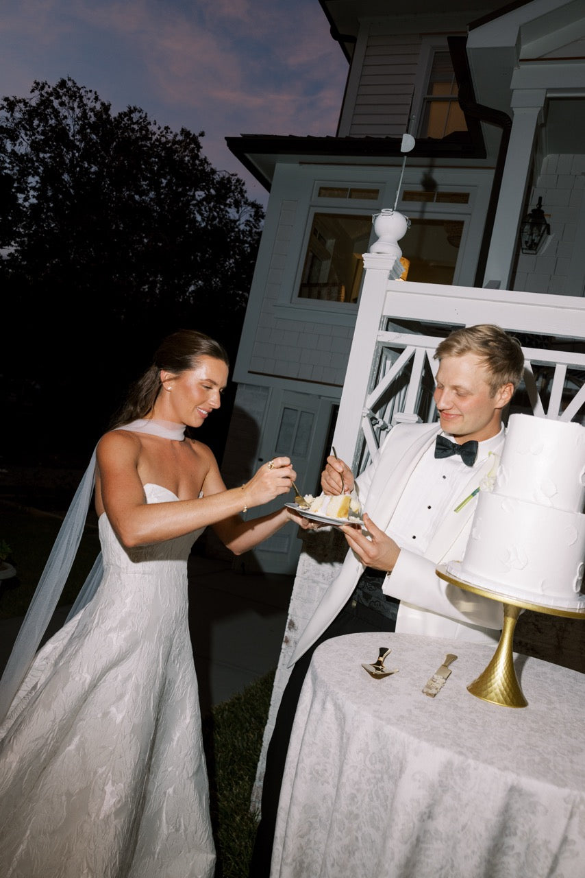 Real Bride in the Michele Convertible Wedding Dress