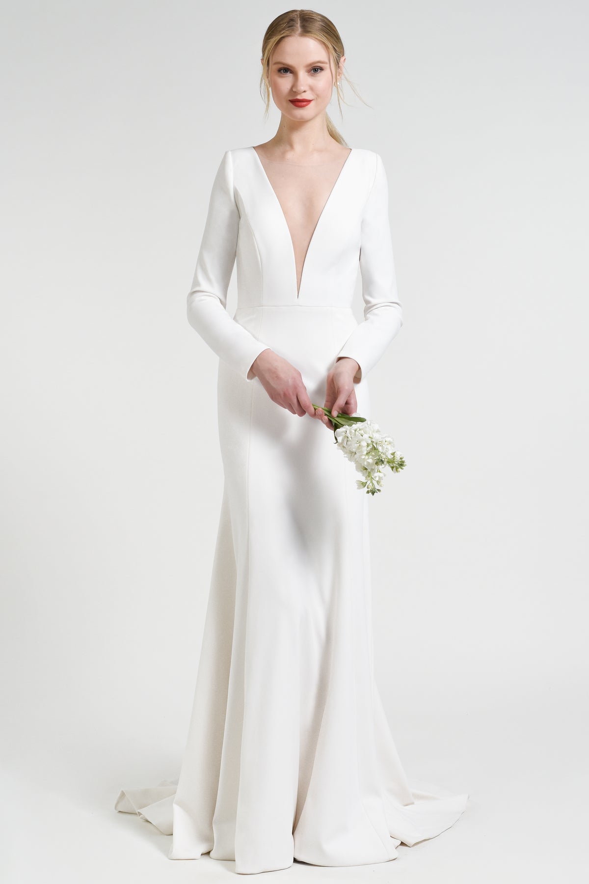 Blythe White Jenny Yoo Long Sleeves Bridal Gown